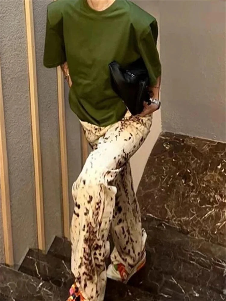 Women High Waisted Retro Jeans Streetwear Y2k Vintage Pants