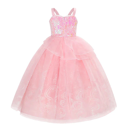 Children Pink Witch Dress Wicked Glinda Elphaba Clothes Cosplay Costume Girls Halloween Costume Kids Good Witch Princess Dresses