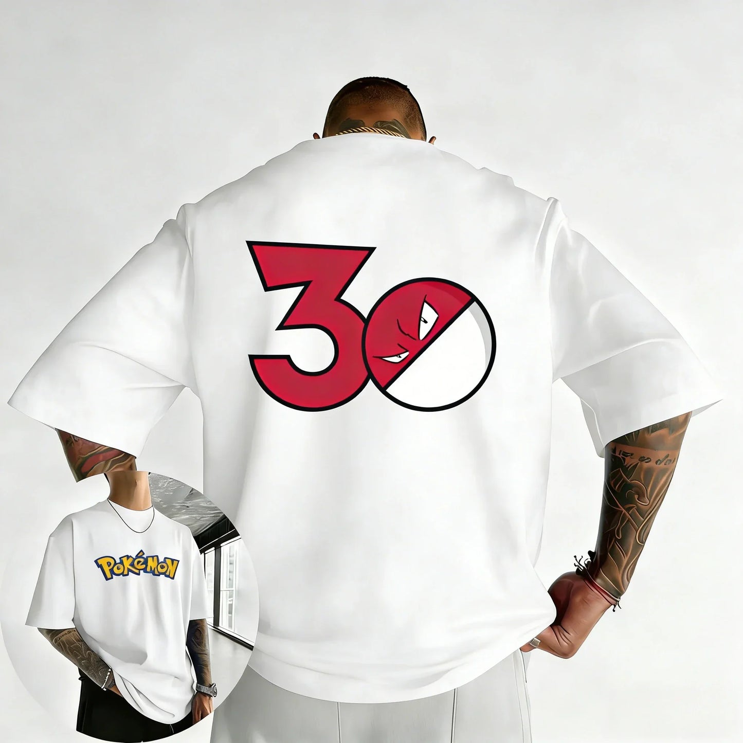 Printed T-shirt Summer Men's and Women's Loose Casual Hip Hop Trendy Short Sleeve Top