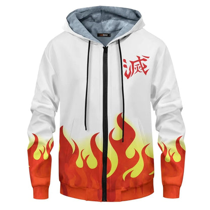 Anime Velvet Thick Warm Winter Oversized Hoodie Coat Zip Up Sweatshirt Winter Top Plus Size Coat Plush Jackets