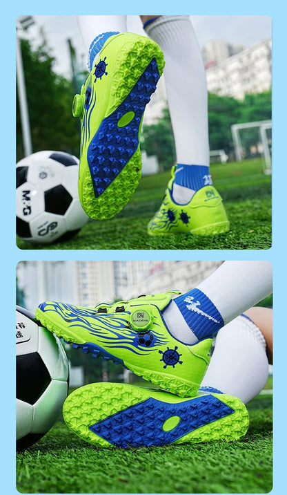 New Children Soccer Cleats Football Boots TF FG Anti-Slip Comfortable Training Shoes Outdoor Indoor Sneakers for Kids Boys Girls