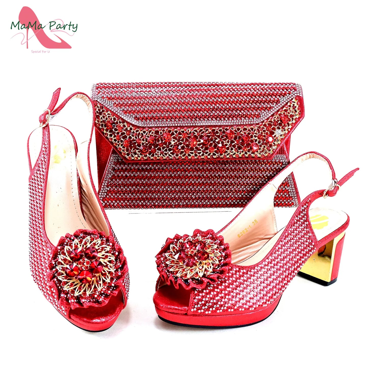 Italian Women Shoes Matching Bag Set in Green Color 7 CM Comfortable Heels with Plaform Elegant Peep Toe Sandals
