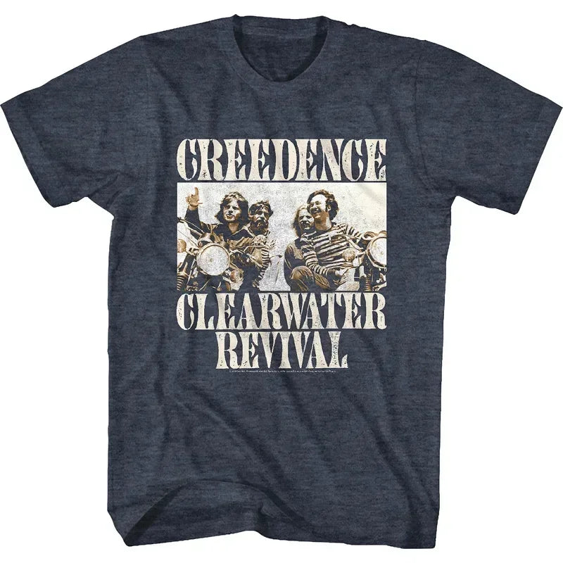 Short Sleeve Creedence Clearwater Revival Bikers Oversize T Shirt Funny Men Women T-shirt Cotton Streetwear Tops Tee Clothing