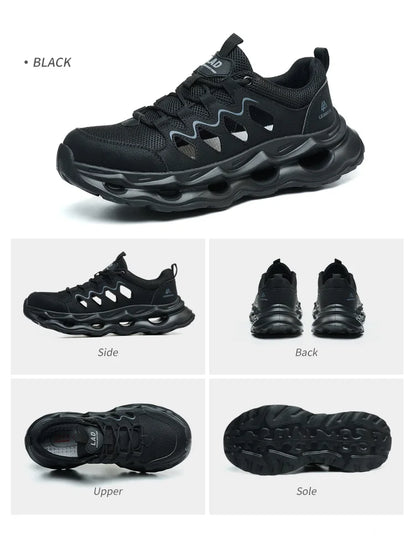 Men's Summer Breathable Safety Shoes Anti-smash Puncture-Proof Work Sneakers Fashion Footwear Comfortable Work Boots