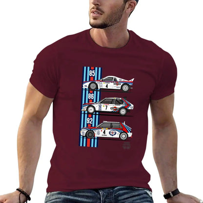 Lancia Martini trio T-shirt summer top graphics mens t shirts pack