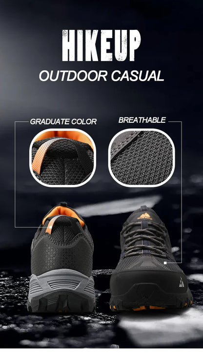 Breathable Cushioning Nonslip Sneakers Men's Hiking Shoes Running Trekking Sneakers Outdoor Mountain Sports Shoes for Men