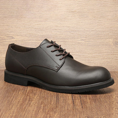 Genuine Leather Men Derby Shoes Ultralight Comfortable fashion Men Casual shoes Black Men Leather Shoes #KD6675