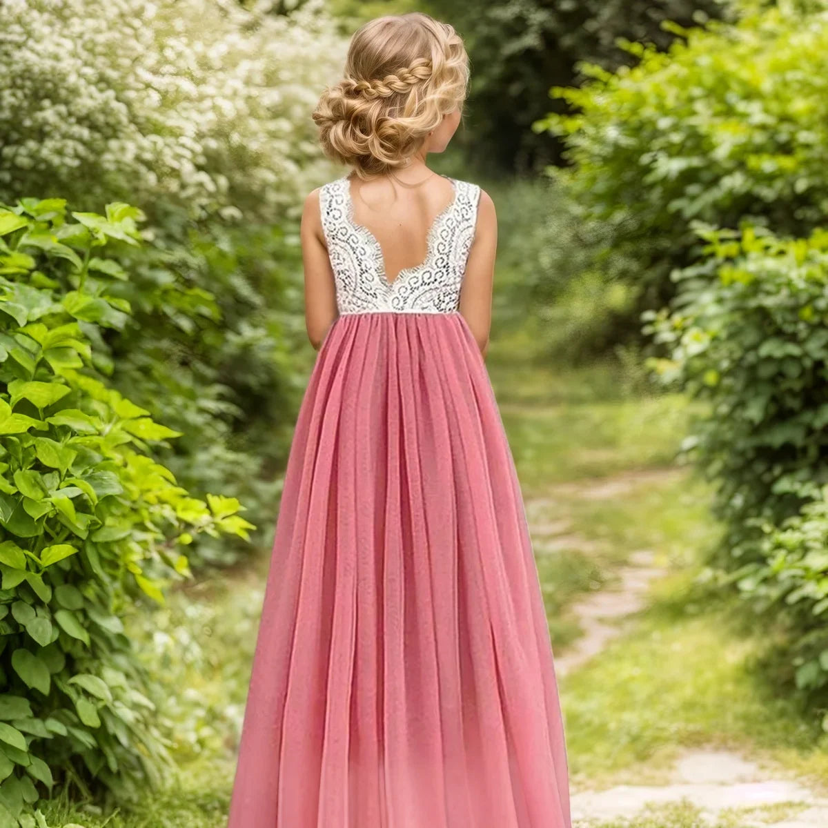 Vestido de Festa de Princesa Plus Size com Renda para Dama de Honra Bebê Crianças Vestidos de Aniversário de Casamento de Verão Roupas Infantis 2 4 6 8 10 12 14