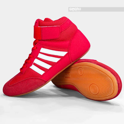 Professional Wrestling Shoes Boxing Shoes Men Women Training Shoes Tendon Bottom Artificial Leather Sports Shoes Breathable Soft