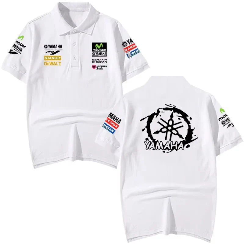 MotoGP Factory Team Motorcycle Riding Cotton POLO Shirt Printed Men's Short Sleeve Top