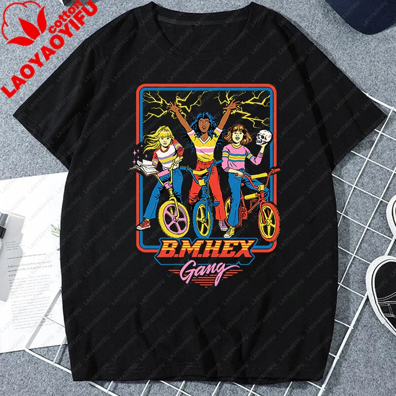 Let's Sacrifice Toby Horror Satanist Graphic Tops Unique Creative Cartoon Streetwear Unisex Scary Short-sleev Tee Ropa Hombre