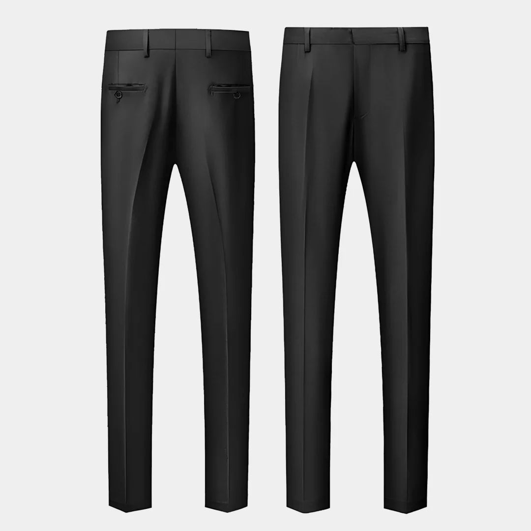 Men Suit Black 2 Pieces Double Button With Black Lapel For Wedding Groom Business Birthday Banquet Work Suit Jacket And Pants