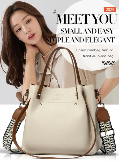 Genuine High Quality Leather Shoulder Crossbody Bags for Women Luxury Handbags Women Bag Large Capacity Soft Tote Messenger Bag