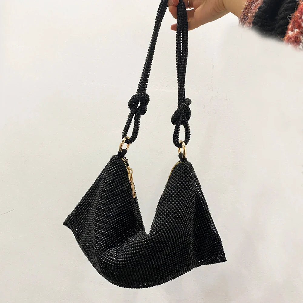 luxury Designer hobo shoulder bag handmade Shining Rhinestones Evening clutch Bag Purse Crystal Purses and handbag Hobo Bags