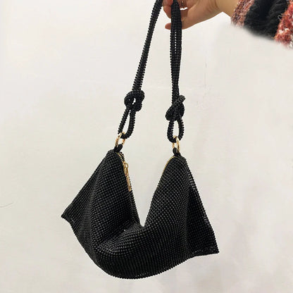 luxury Designer hobo shoulder bag handmade Shining Rhinestones Evening clutch Bag Purse Crystal Purses and handbag Hobo Bags