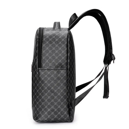 Men's Backpack Plaid High School College Bag 15-inch Laptop Rucksack
