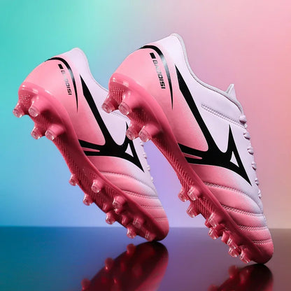 Men Football Boots Soccer Shoes Breathable Professional Turf Outdoor Non-slip Long Spikes Adult Ultralight Training Futsal