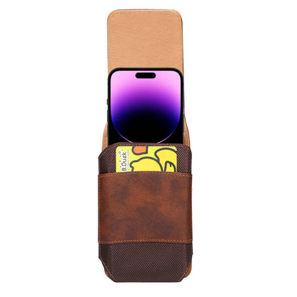 Universal Leather Men Waist Bag Mobile Phone Belt Clip Case For iPhone Samsung Galaxy Xiaomi Redmi Poco Oppo 7 Pro Holster Pouch
