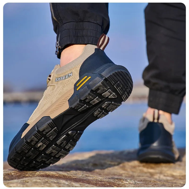 Breathable Men's Safety Shoes Puncture Resistant Work Shoes Men's Protective Shoes Wear-resistant Work Boots Tactical Boots