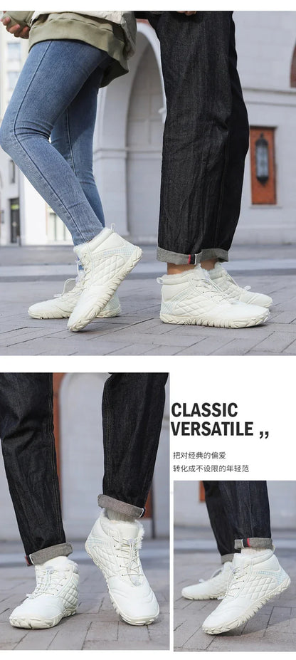 Brand New Winter Boots for Men Women Snow BareFoot Outdoor Non-slip Warm Fur Casual Sneakers Plus Size Ankle Boots Hiking Shoes