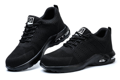Hot Safety Work Shoes for Men & Women - Steel Toe Anti-Puncture Breathable Sneakers with Air Cushion Comfort Gift