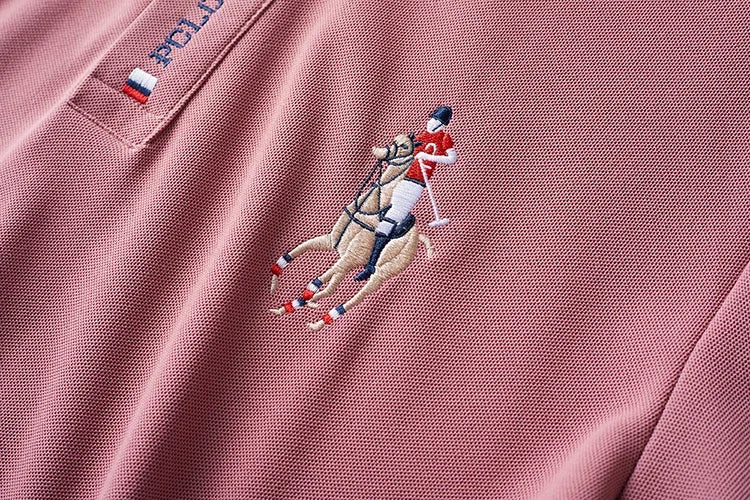 High end brand men's exquisite printed polo shirt short sleeve 2024 summer new cool and comfortable silk casual lapel T-shirt