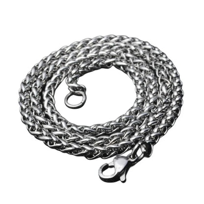 STAINLESS STEEL SILVER COLOR TWIST ROPE CHAIN NECKLACE FOR MEN Women HIP HOP PUNK Jewelry Accessories 3/4/5/6/8MM Thick
