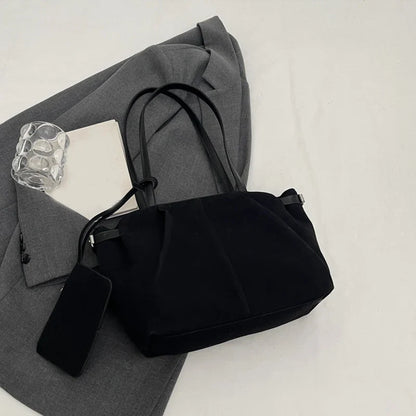 Suede Shoulder Bags for Women Large Suede Totes Lightweight Underarm Bag Casual Shopper Handbag Solid Color Travel Bucket Bags