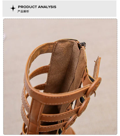 Girls' Shoes Princess Shoes 2026 Summer New Roman Shoes Children's Soft soled Student Performance Single Shoes Versatile Sandals