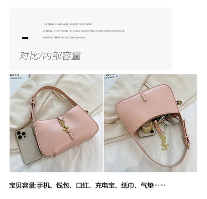 High-end small bag women's new Internet celebrity armpit bag versatile women's temperament baguette bag shoulder bag
