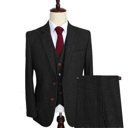 Men's Slim Fit Wedding Tuxedo Smoking Suit Notch Lapel Formal Business Party Blazer with Pants Groom Attire