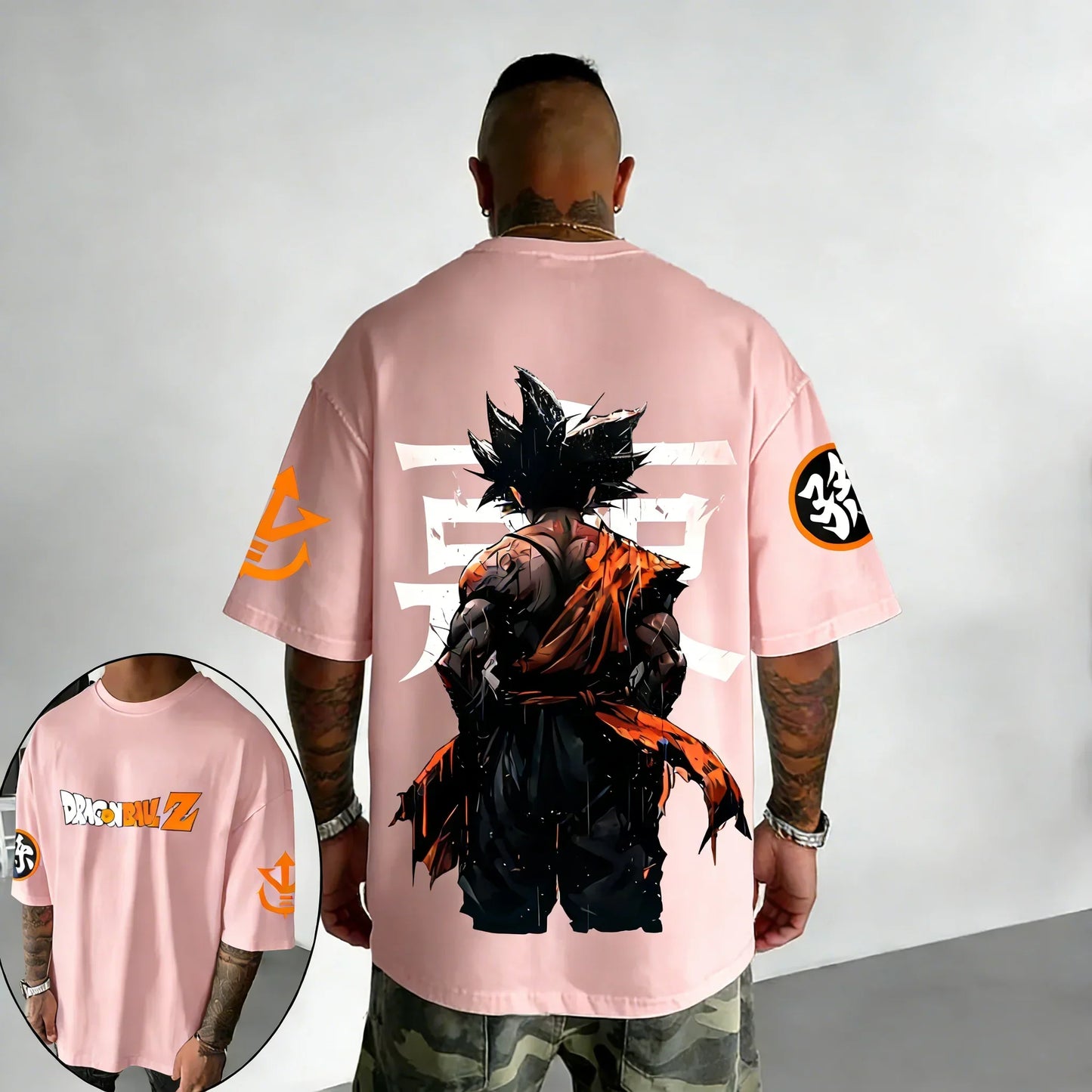 Anime Cotton T-shirt Summer New Style Co Branded Men's and Women's Street Hip Hop Loose Casual Short Sleeve Top