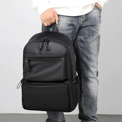 1Pcs 14-inch Fashion Casual Backpack, Spacious Laptop Compartment,Waterproof Fabric,Ideal for Men, Students, and Professionals
