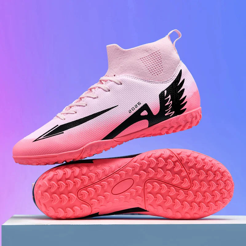 New Men Soccer Shoes Outdoor High Ankle Non-Slip Sports Shoes Ultralight Indoor Football Boots High-quality Futsal Non-Slip