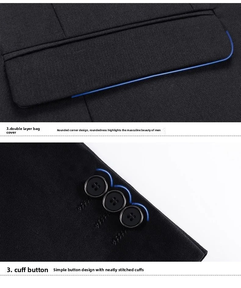 Suits Men's Fashionable Formal Tailored Solid-color Dance Singer Trend Host Casual Wedding Banquet Dress Star Performance Suit