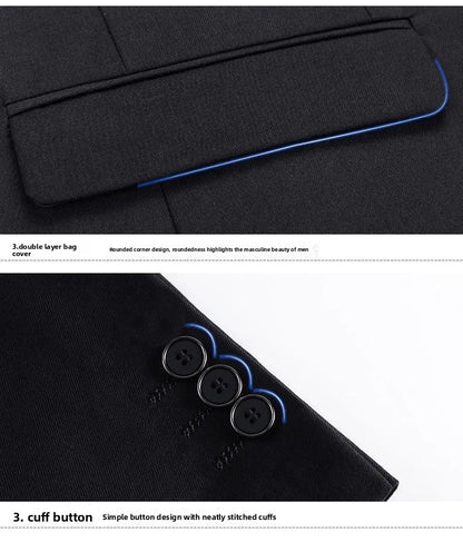 Suits Men's Fashionable Formal Tailored Solid-color Dance Singer Trend Host Casual Wedding Banquet Dress Star Performance Suit