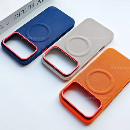 For iPhone 17 Pro Max 17Pro iPhone17 Case Leather Magnetic Magsafe Back Cover For iPhone 17 Pro Shell Bumper Funda