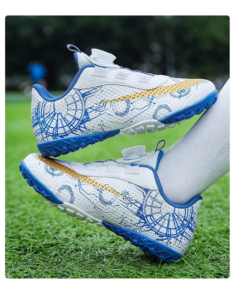30-40# Personality Stylish And Comfortable Boys Girls Training Game Sneakers Indoor Outdoor Lawn Youth Student Soccer Shoes