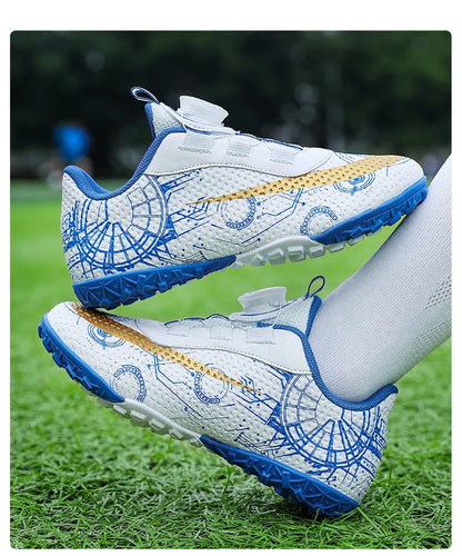 30-40# Personality Stylish And Comfortable Boys Girls Training Game Sneakers Indoor Outdoor Lawn Youth Student Soccer Shoes