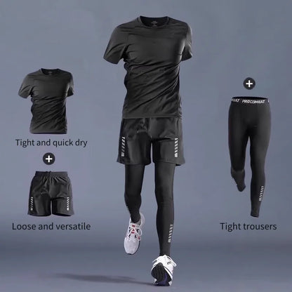 2025 new sports suit, men's running gear, suitable for leisure and outdoor fitness