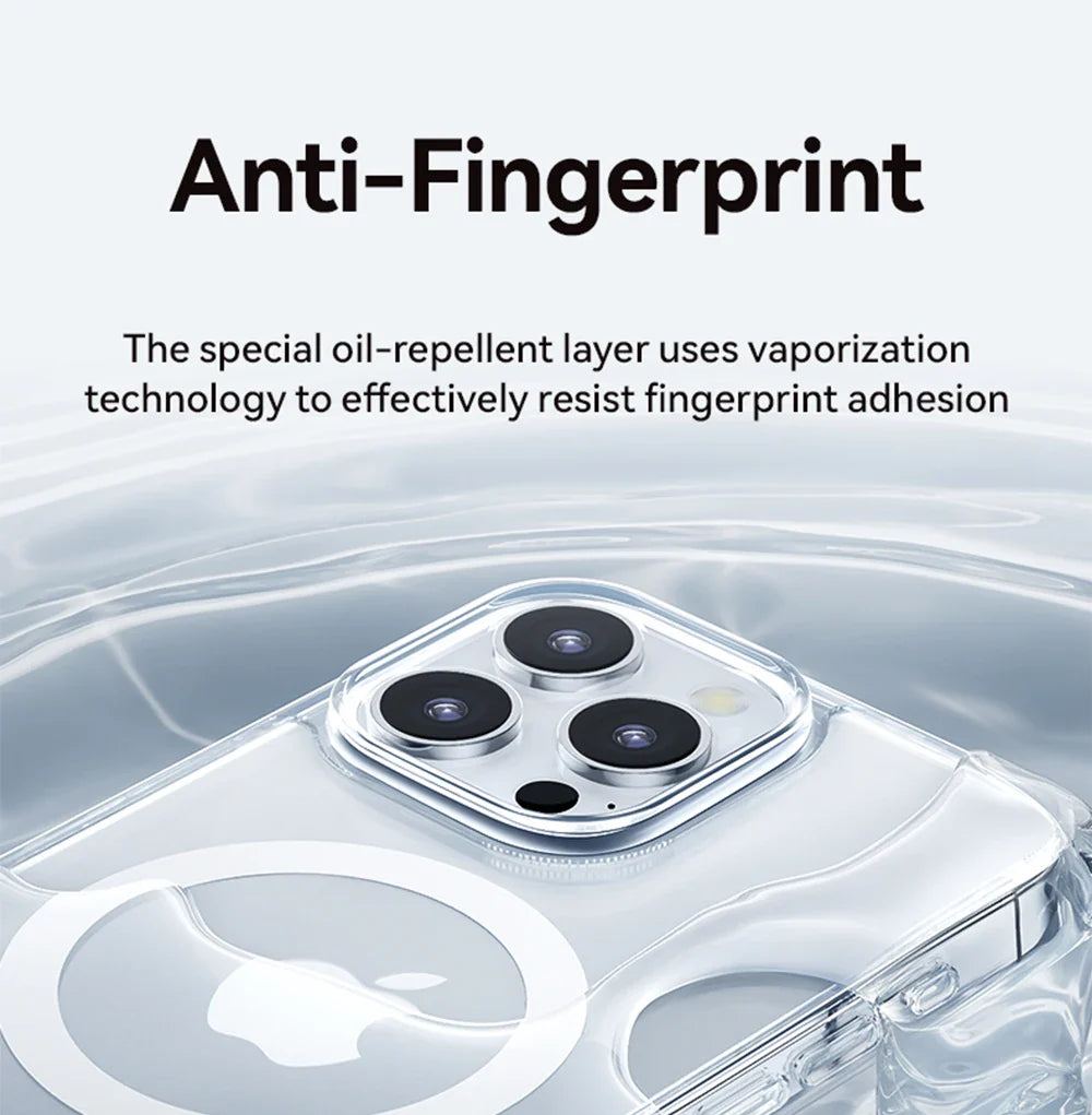 Magnetic Transparent Case For iPhone 15 14 13 Pro Max Case For Magsafe Wireless Charge Shockproof Cover Anti-fall