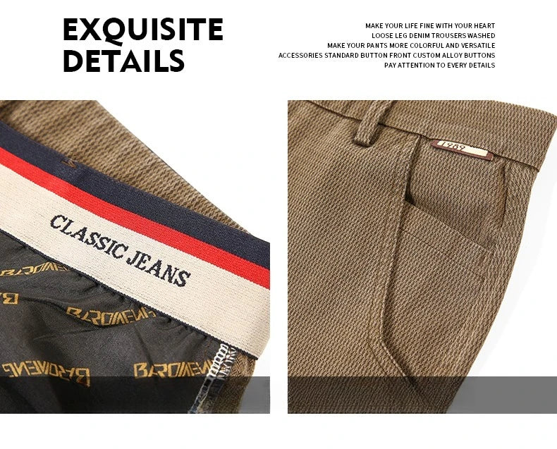 Korean Fashion Lyocell Casual Pants Men's New Spring Breathable Straight Elastic High Quality Daily Streetwear Male Trousers