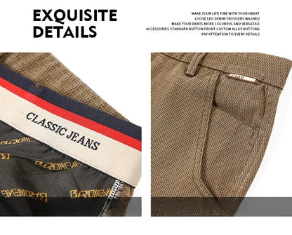 Korean Fashion Lyocell Casual Pants Men's New Spring Breathable Straight Elastic High Quality Daily Streetwear Male Trousers