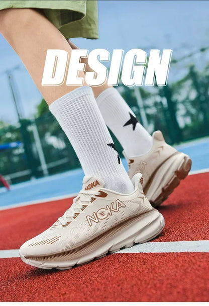 Men's Running Shoes Breathable Cushioning Luxury shoes Trainer Race Outdoor Couple Non-Slip Jogging Sneakers Mesh Off-road Shoes