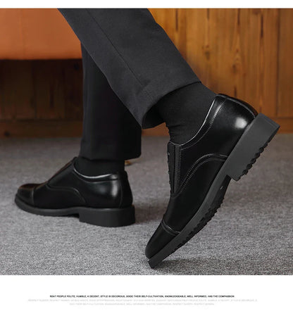 Men's casual leather shoes, business casual shoes, formal fashion, banquet flat shoes, size 50 men's shoes