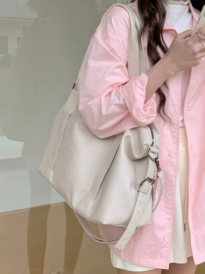 Brand Luxury Designer Tote Bag For Women Lage Capacity Travel Cross Bag High Quality PU Leather Handbags Messenger Bag