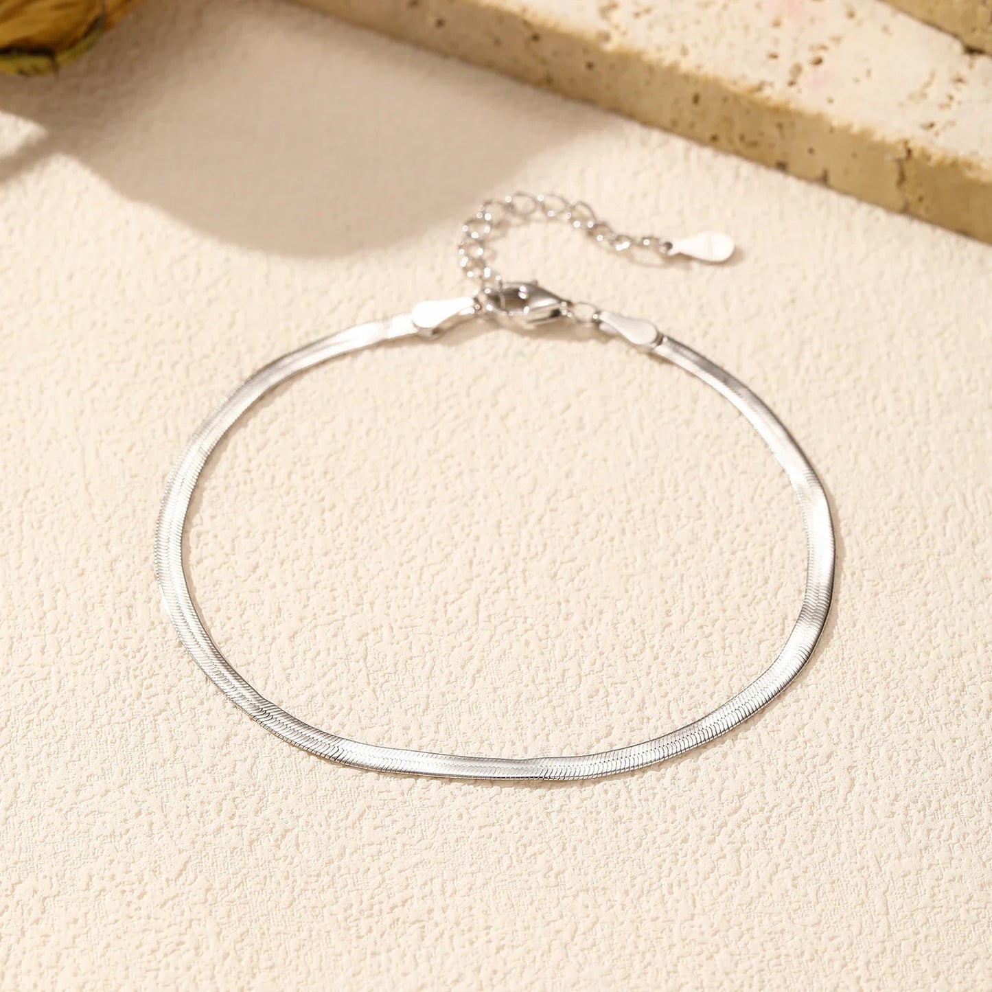 925 Sterling Silver Simple Trendy Snake Stackable Trendy Chain Bracelet For Women Party Fine Jewelry Accessories