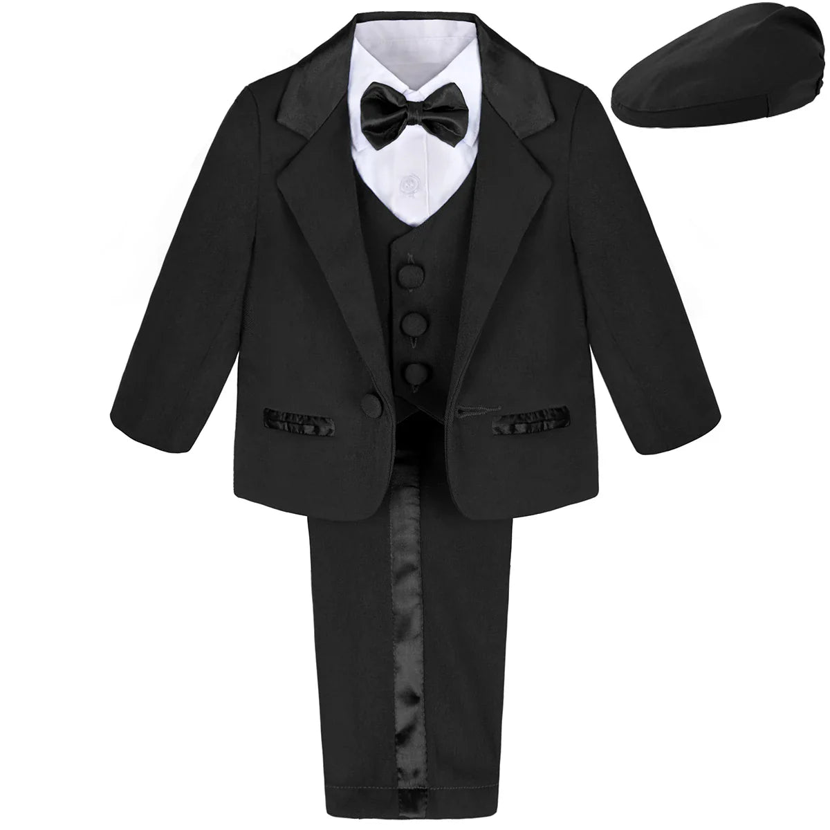 Baby Boy Baptism Outfit Infant Tuxedo Christening Wedding Birthday Celebration Formal Gentleman Suit White 6 Months to 3 Years