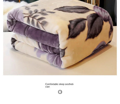 Double layers Raschel Mink Blankets Spring Winter Soft Warm Faux Fur Throw Blankets Heavy Fluffy Weighted Blankets
