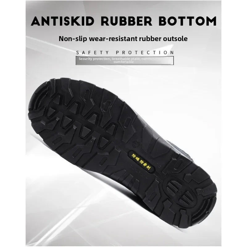Breathable Lightweight Steel Toe Safety Shoes Labor Protection Anti Smashing & Piercing Comfortable and Secure Work Footwear